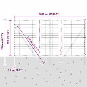 Galvanisierter Zaunpfosten Stahl 50 x 1,6 m