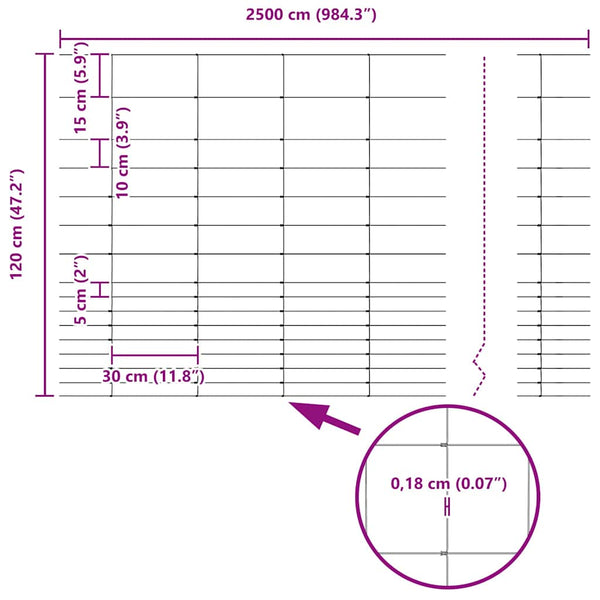 Galvanisierter Zaunpfosten 25 x 1,2 m