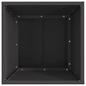 Feuerstelle Schwarz Stahl 40x40 cm