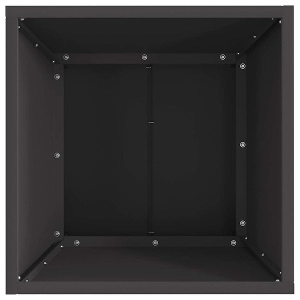 Feuerstelle Schwarz Stahl 40x40 cm