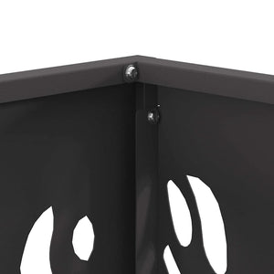 Feuerstelle Stahl Schwarz 40cm