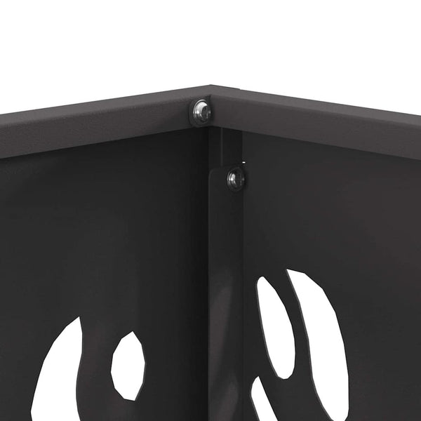 Feuerstelle Stahl Schwarz 40cm