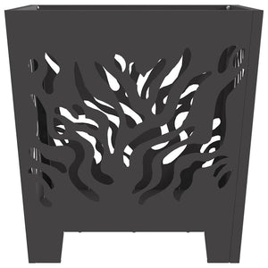Feuerstelle Stahl Schwarz 40cm
