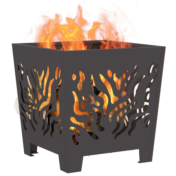 Feuerstelle Stahl Schwarz 40cm