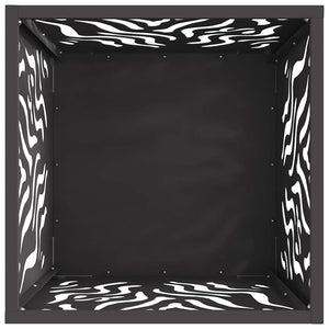 Feuerstelle Stahl Schwarz 40cm