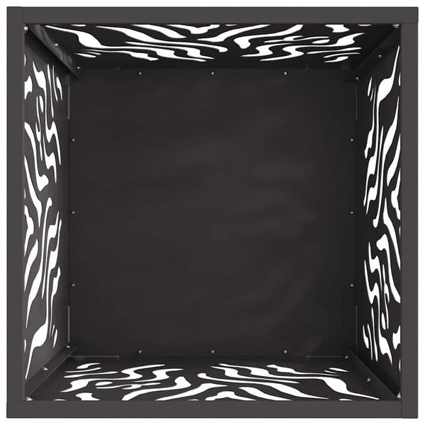 Feuerstelle Stahl Schwarz 40cm