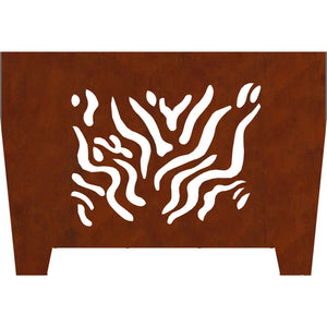 Feuerstelle Braun 60x60 cm Wetterfeststahl
