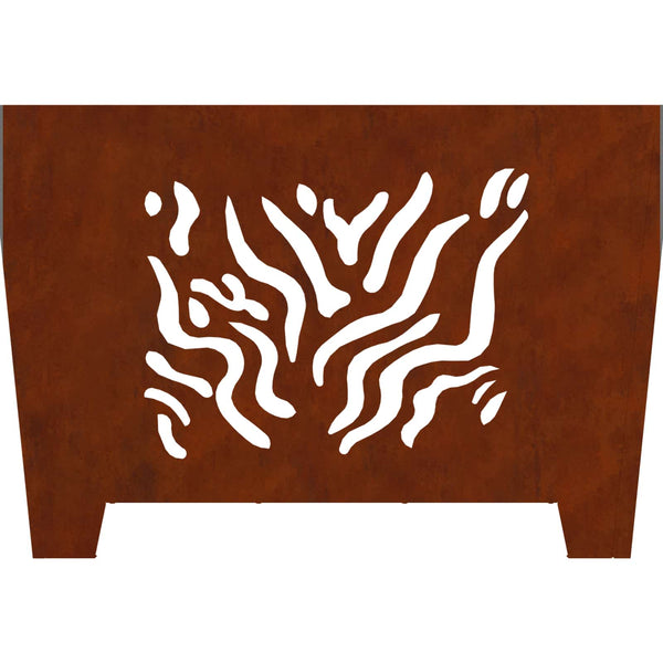 Feuerstelle Braun 60x60 cm Wetterfeststahl