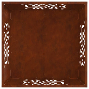 Feuerstelle Braun 60x60 cm Wetterfeststahl