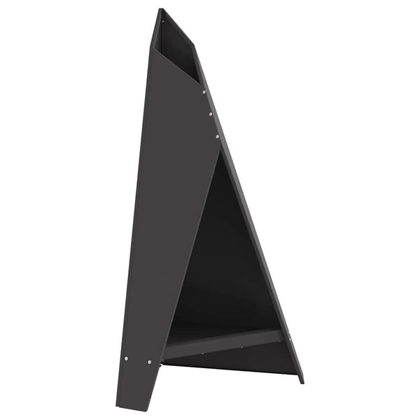 Feuerstelle Schwarz Stahl 58x40x100cm