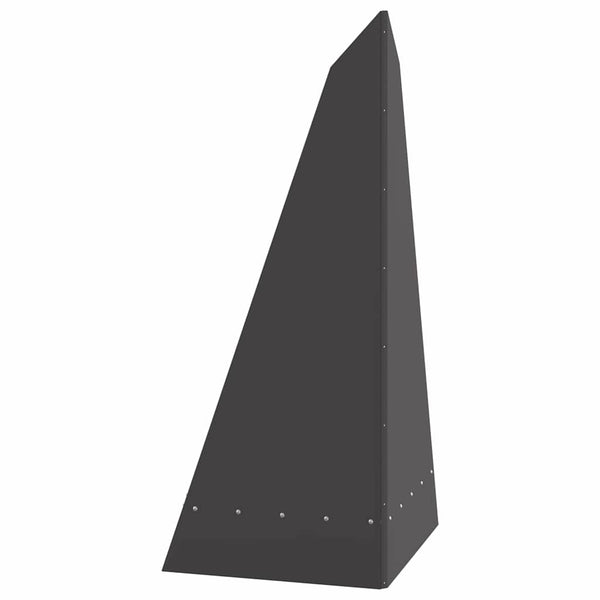 Feuerstelle Schwarz Stahl 58x40x100cm