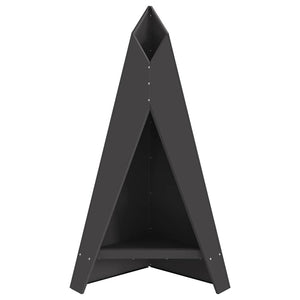 Feuerstelle Schwarz Stahl 58x40x100cm