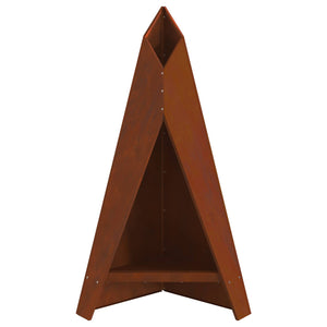 Feuerstelle Braun Wetterfeststahl 58x40x100cm