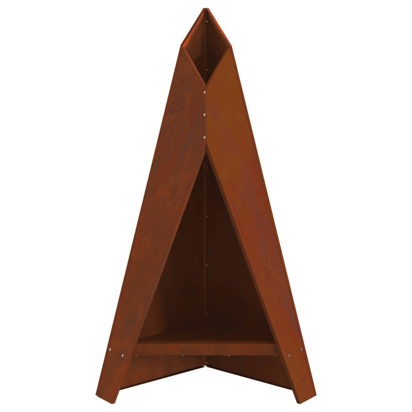 Feuerstelle Braun Wetterfeststahl 58x40x100cm