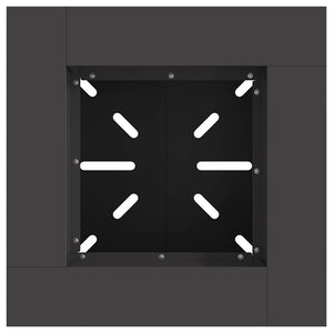 Feuerstelle Schwarz Stahl 48x48 cm