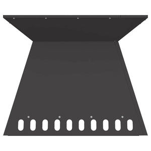 Feuerstelle Schwarz Stahl 60x60 cm