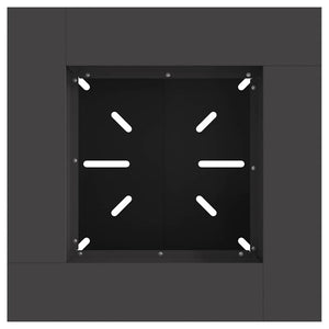 Feuerstelle Schwarz Stahl 60x60 cm