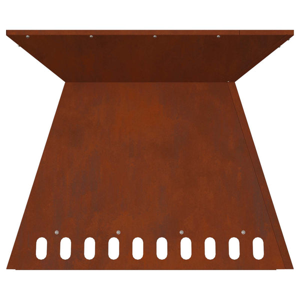 Feuerstelle Braun 60x60 cm Wetterfeststahl