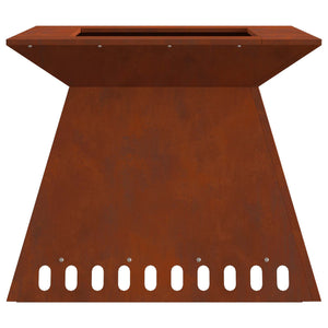 Feuerstelle Braun 60x60 cm Wetterfeststahl