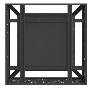 Feuerstelle Schwarz Stahl 80x80 cm