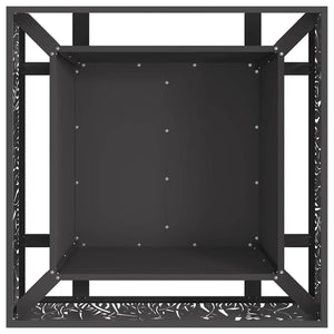 Feuerstelle Schwarz Stahl 80x80 cm