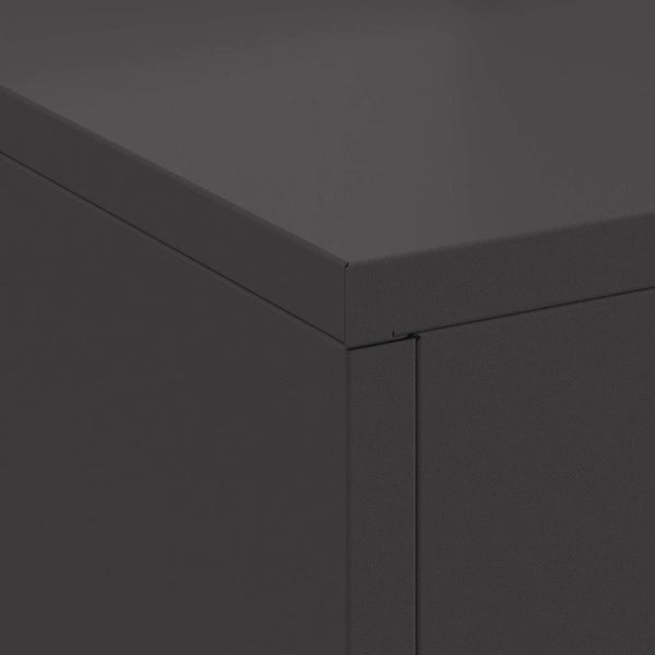 Feuerstelle Schwarz Stahl 60x40x96cm