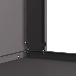 Feuerstelle Schwarz Stahl 60x40x96cm