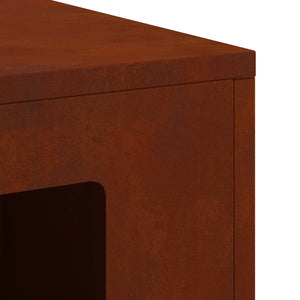 Feuerstelle Braun Wetterfeststahl 60x40x96cm