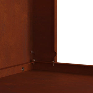 Feuerstelle Braun Wetterfeststahl 60x40x96cm