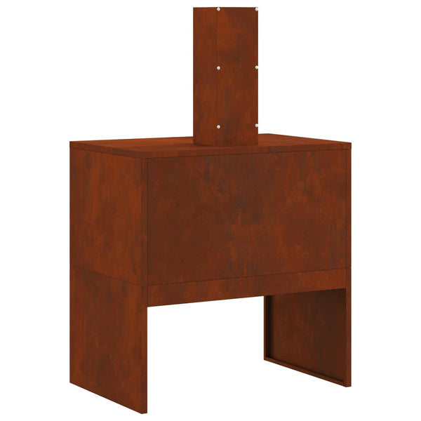 Feuerstelle Braun Wetterfeststahl 60x40x96cm