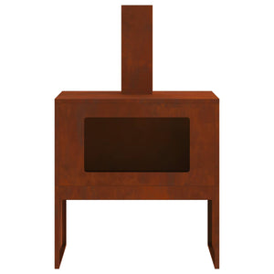 Feuerstelle Braun Wetterfeststahl 60x40x96cm