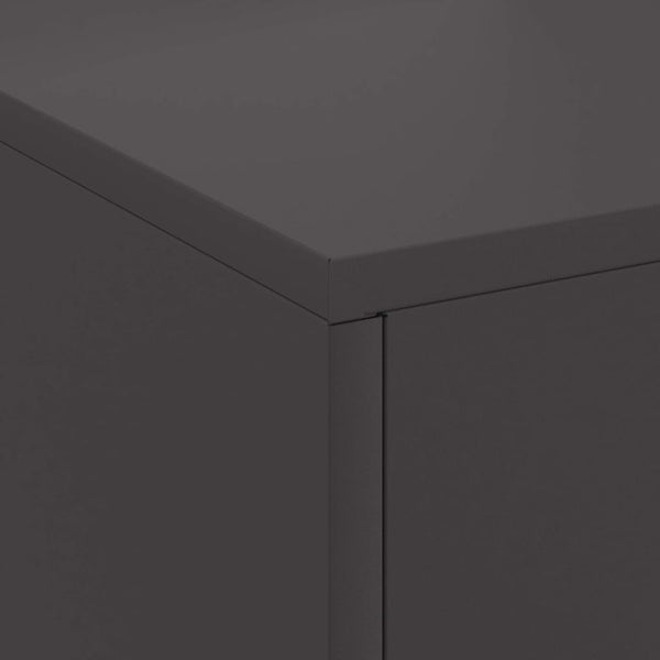 Feuerstelle Schwarz Stahl 80x50x96cm