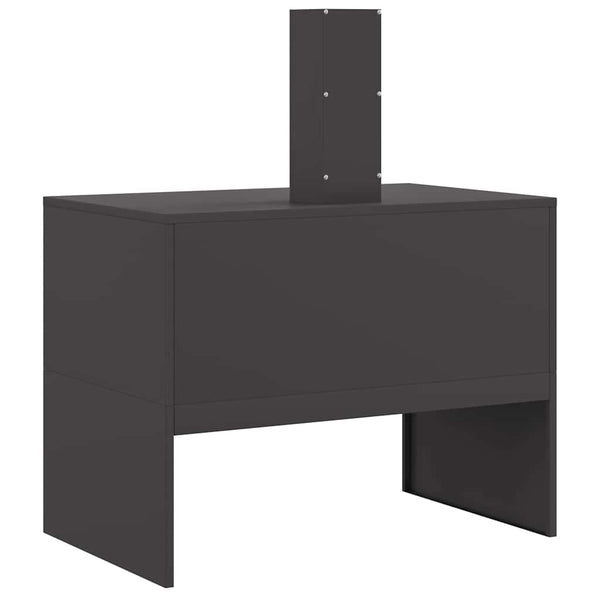 Feuerstelle Schwarz Stahl 80x50x96cm