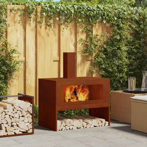 Feuerstelle Braun 80x50x96cm