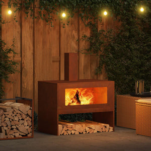 Feuerstelle Braun 80x50x96cm