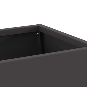 Feuerstelle Schwarz Stahl 60x35x100cm