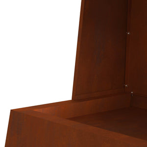 Feuerstelle Braun Wetterfeststahl 60x35x100cm