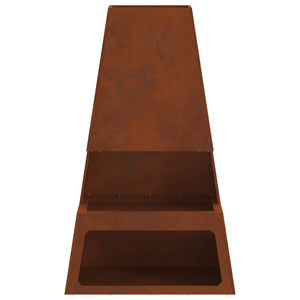 Feuerstelle Braun Wetterfeststahl 60x35x100cm