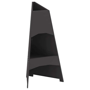 Feuerstelle Stahl Schwarz 50x50x95cm