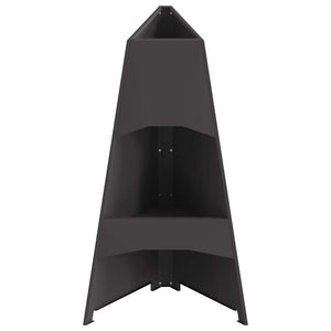 Feuerstelle Stahl Schwarz 50x50x95cm