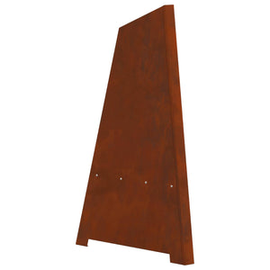 Feuerstelle Braun Wetterfeststahl 50x50x95cm