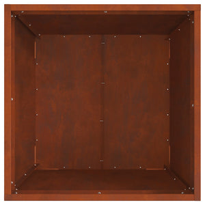 Feuerstelle Braun 50x50 cm aus Wetterfeststahl
