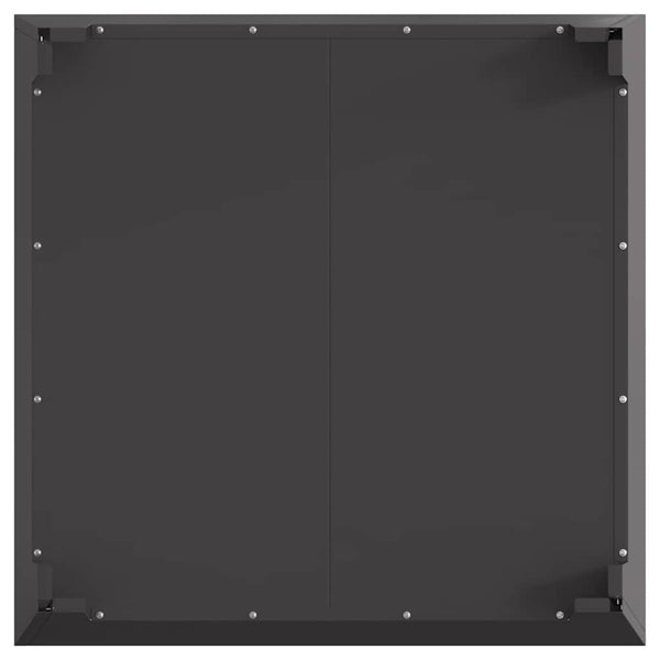 Feuerstelle Schwarz Stahl 80x80 cm