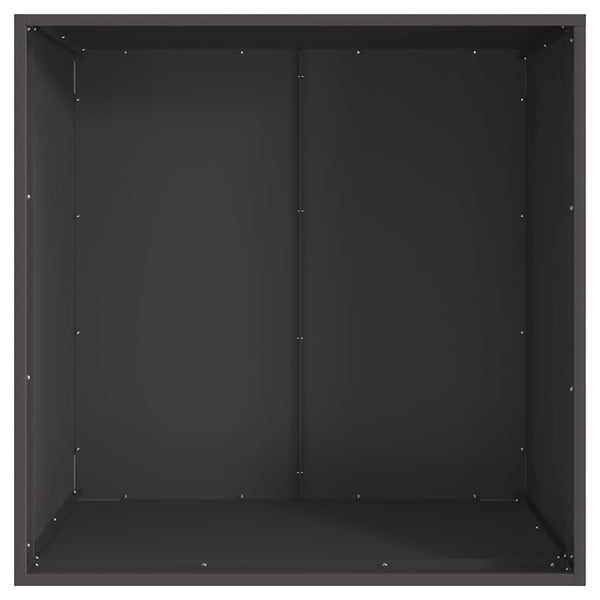 Feuerstelle Schwarz Stahl 80x80 cm