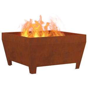 Feuerstelle Braun Wetterfeststahl 80x80 cm