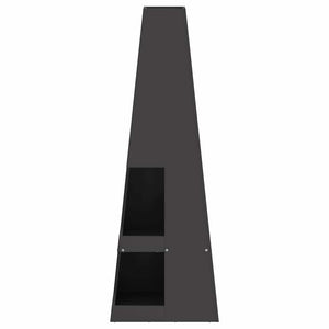 Feuerstelle Schwarz Stahl 35x35x100cm