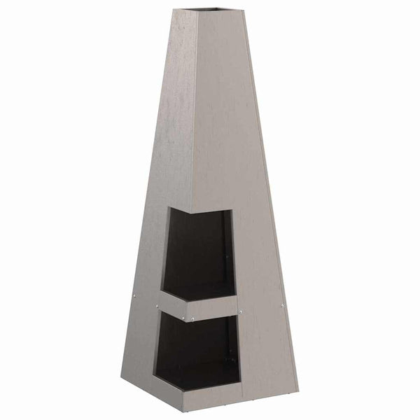 Feuerstelle Braun Wetterstahl 35x35x100cm
