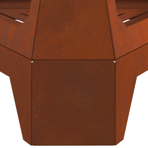 Feuerstelle Braun Wetterfeststahl 50x43x52cm