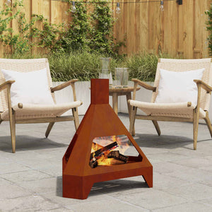 Feuerstelle Braun Wetterfeststahl 50x43x52cm