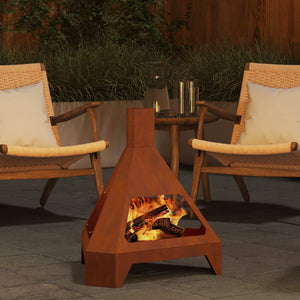 Feuerstelle Braun Wetterfeststahl 50x43x52cm